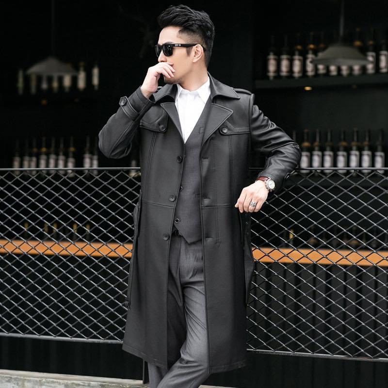 áo choàng da thật cao cấp hàng hiệu