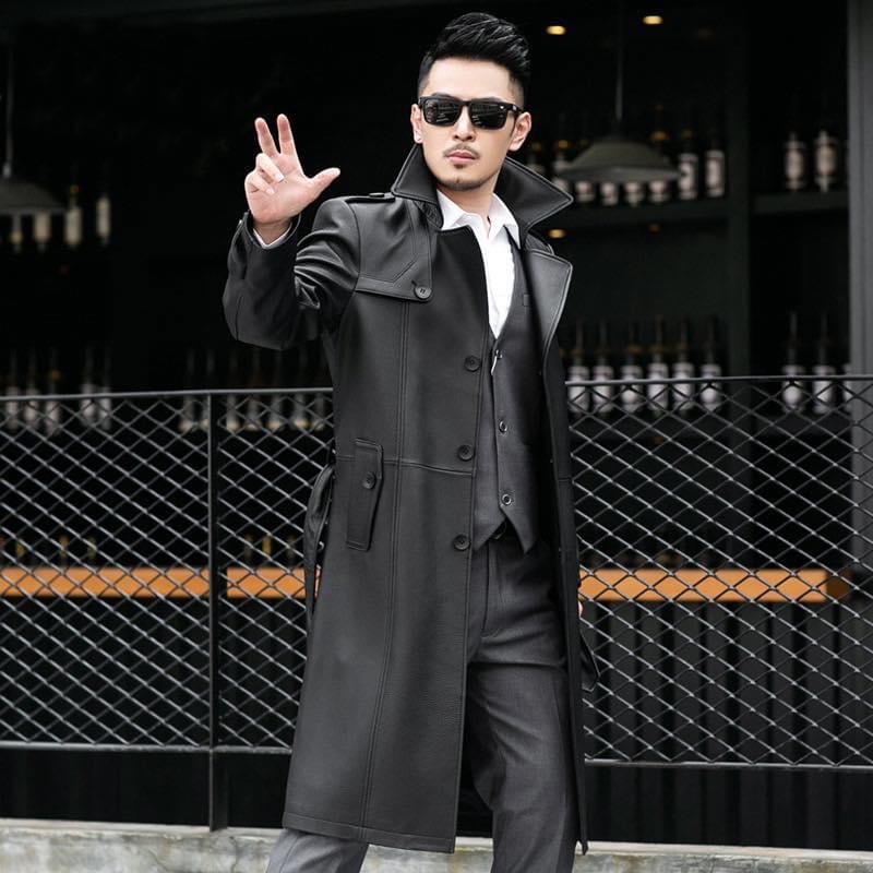 áo choàng da thật cao cấp hàng hiệu