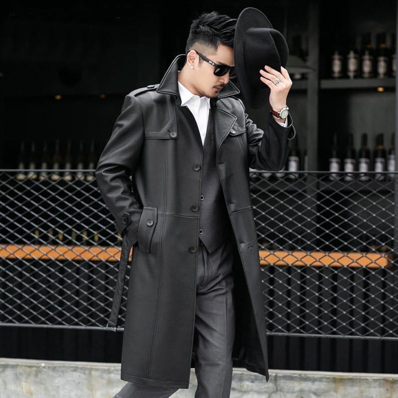 áo choàng da thật cao cấp hàng hiệu