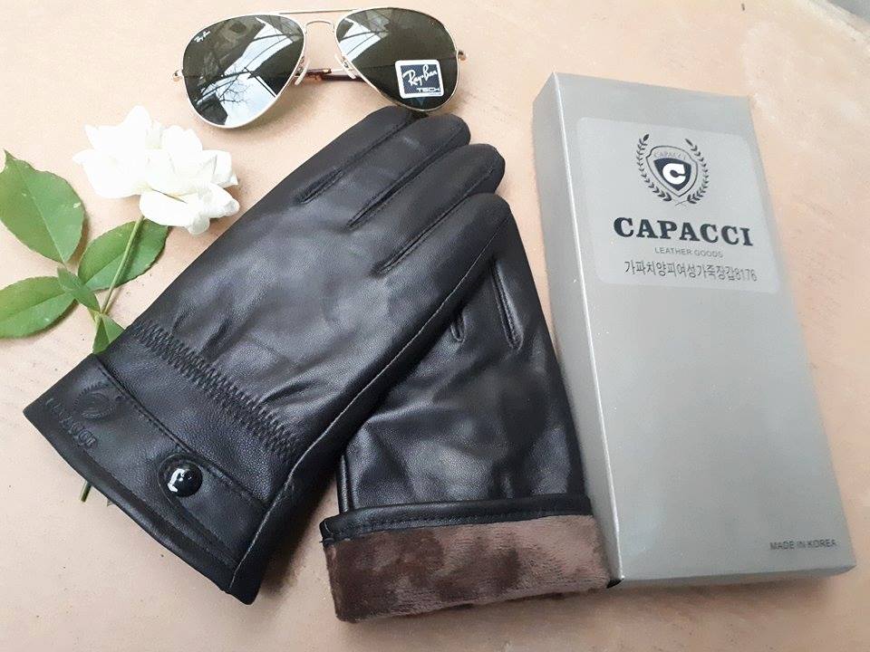 GĂNG TAY DA THẬT HÀ NÔI, DACỪU MÀU ĐEN DÀNH CHO NAM GIỚI